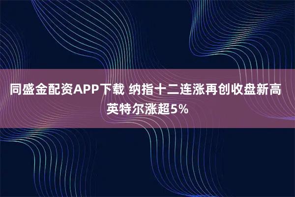同盛金配资APP下载 纳指十二连涨再创收盘新高 英特尔涨超5%